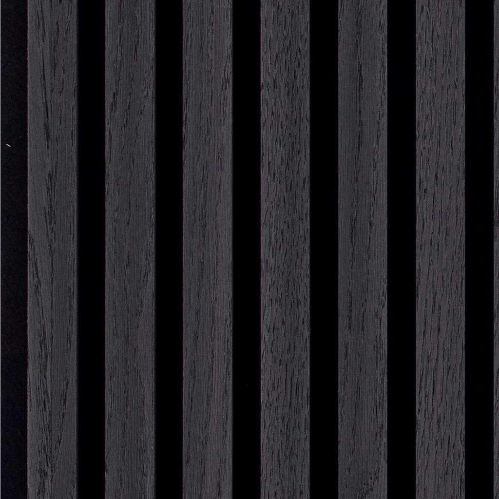 Silentlines Lattenwand Zwart Eiken